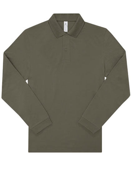 Langarm Piqué-Poloshirt aus Baumwolle – bedruckt oder bestickt