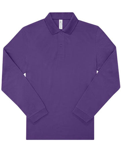 Langarm Piqué-Poloshirt aus Baumwolle – bedruckt oder bestickt