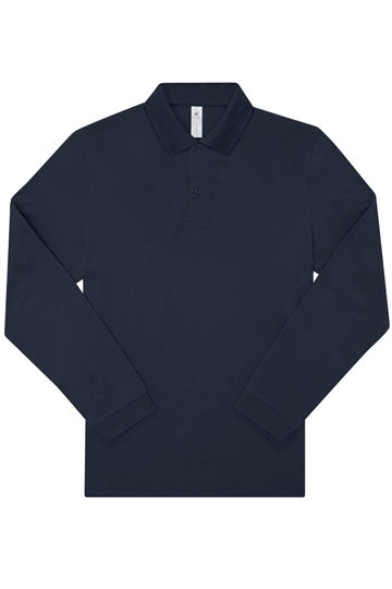 Langarm Piqué-Poloshirt aus Baumwolle – bedruckt oder bestickt