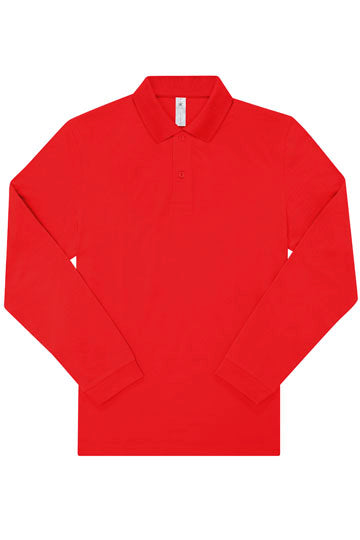 Langarm Piqué-Poloshirt aus Baumwolle – bedruckt oder bestickt