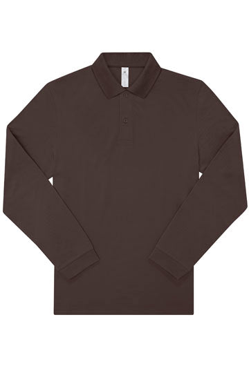 Langarm Piqué-Poloshirt aus Baumwolle – bedruckt oder bestickt