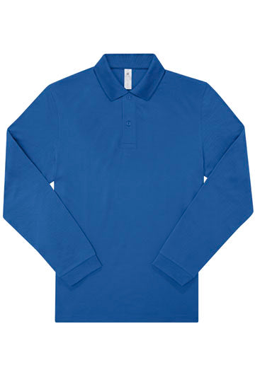 Langarm Piqué-Poloshirt aus Baumwolle – bedruckt oder bestickt