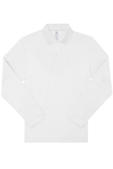 Langarm Piqué-Poloshirt aus Baumwolle – bedruckt oder bestickt