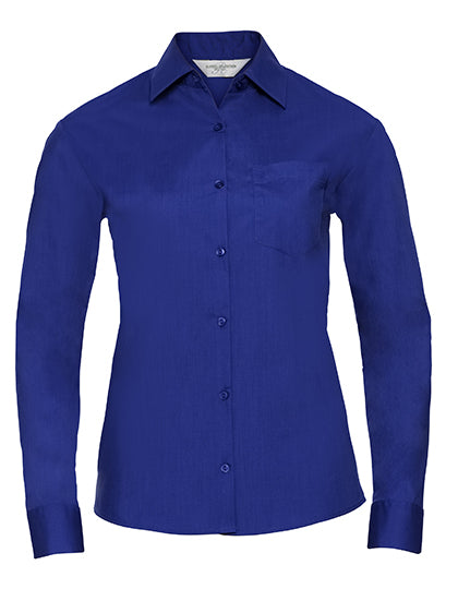 Ladies' Long Sleeve Classic Bluse bedruckt oder bestickt