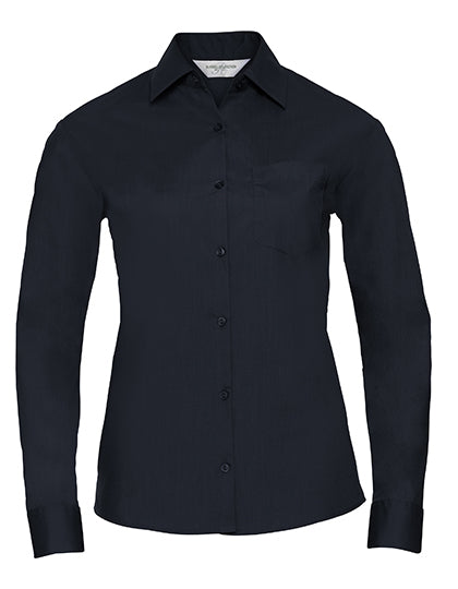 Ladies' Long Sleeve Classic Bluse bedruckt oder bestickt