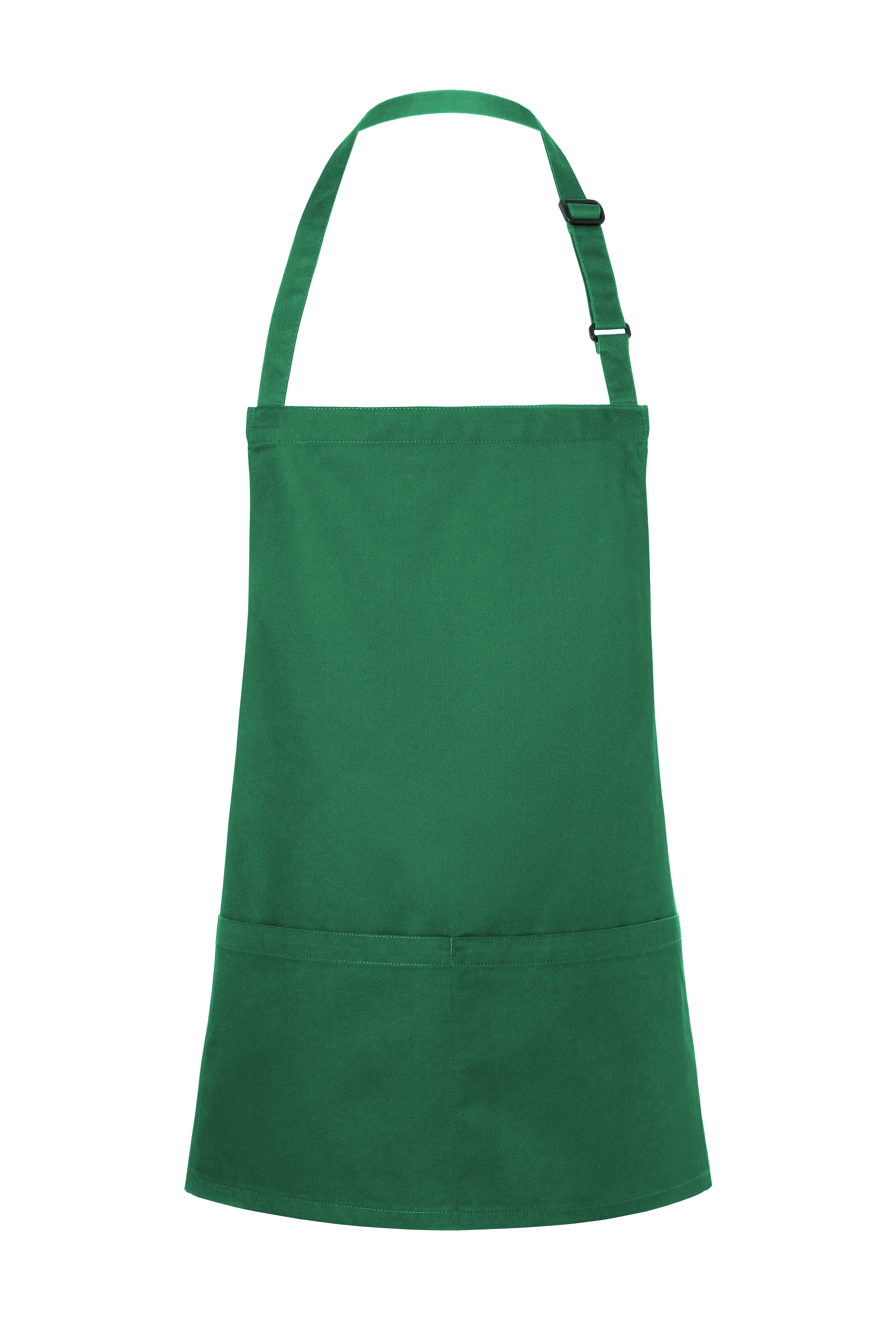 Kurze Latzschürze mit Schnalle und Tasche Druck oder Bestickung