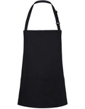 Kurze Latzschürze mit Schnalle und Tasche Druck oder Bestickung