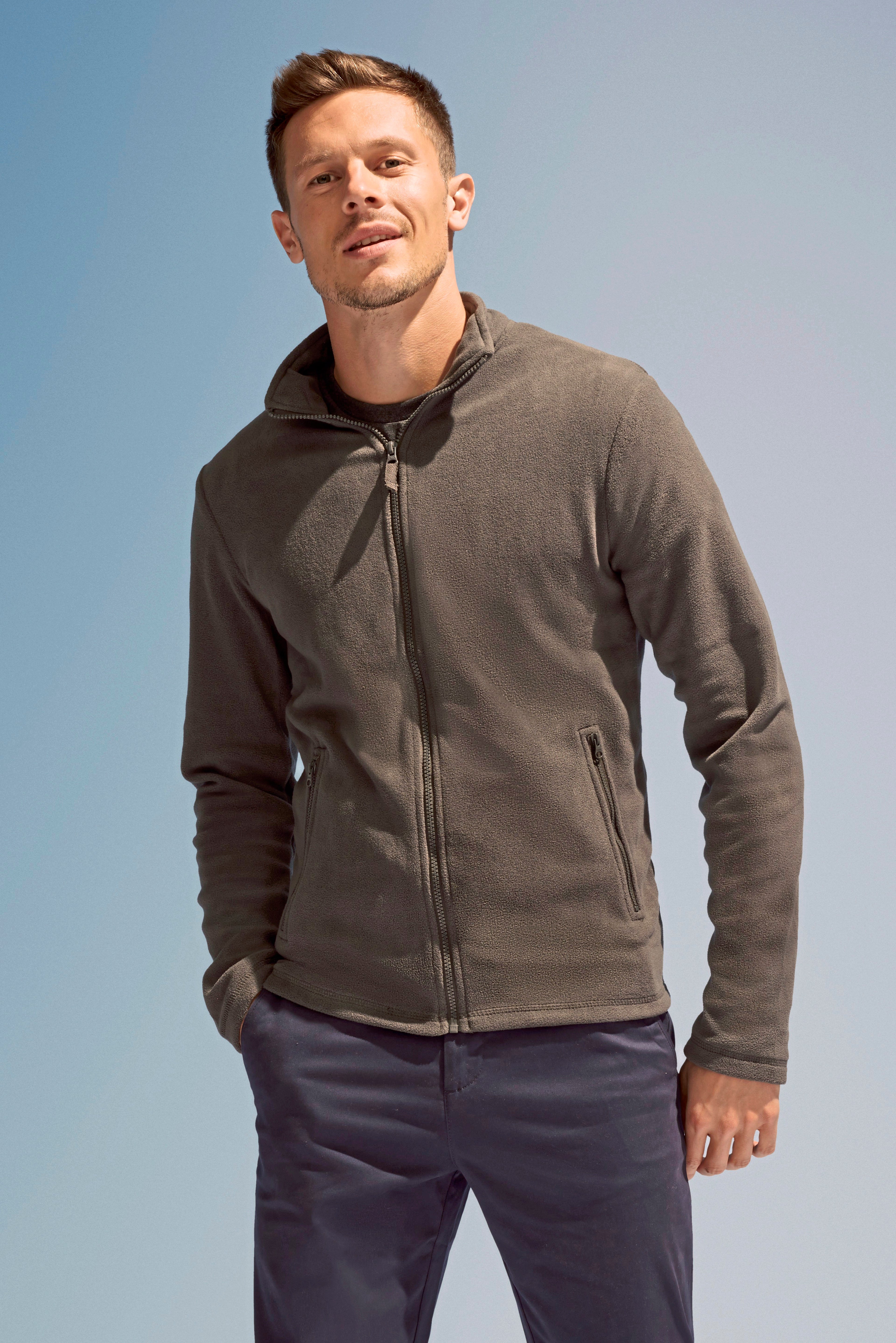 Men’s Plain Fleece Jacket Norman SOL’S – bedruckt oder bestickt