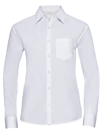 Ladies' Long Sleeve Classic Bluse bedruckt oder bestickt