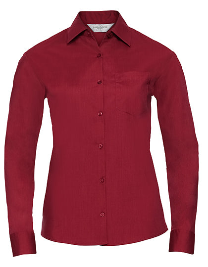 Ladies' Long Sleeve Classic Bluse bedruckt oder bestickt