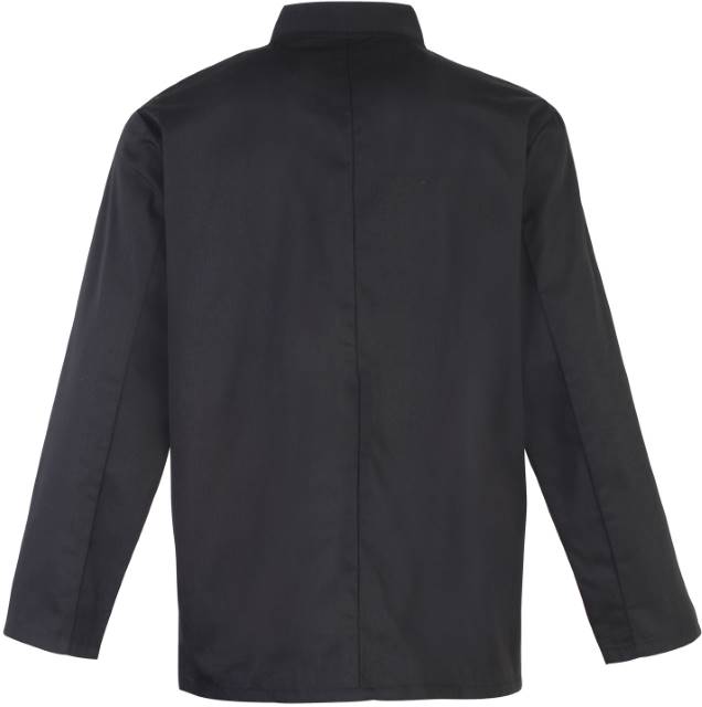 Premier Workwear Chef’s Long Sleeve Stud Jacket – bedruckt oder bestickt